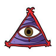 cartoon mystic eye symbol N22
