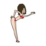 cartoon woman in bikini N57