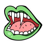 cartoon vampire mouth N30