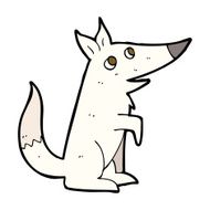 cartoon wolf cub N14