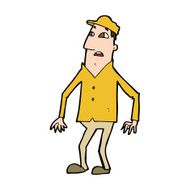 cartoon shocked man N127