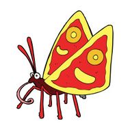 cartoon funny butterfly N14