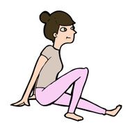 cartoon woman sitting N21