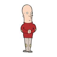 cartoon funny bald man N9