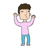 Cartoon Anxious Man N16