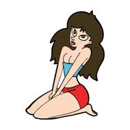 cartoon woman in skimpy clothing N11