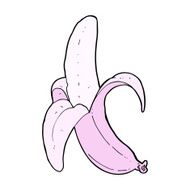 cartoon pink banana N12