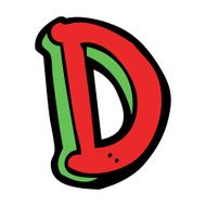 cartoon letter d N14