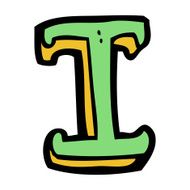 Cartoon Letter I N16