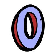 Cartoon Letter O N16