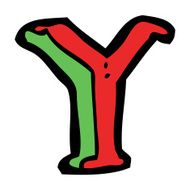 cartoon letter y N15