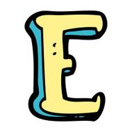 cartoon letter e N13