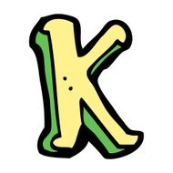 cartoon letter k N15