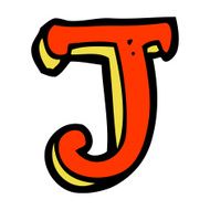 cartoon letter j N14
