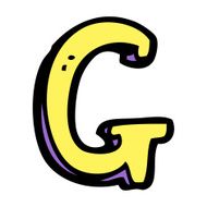 cartoon letter g N16