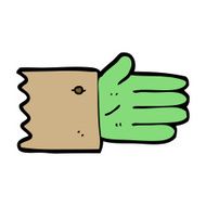 cartoon zombie hand symbol N5
