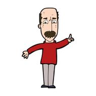 cartoon man issuing stern warning N11