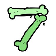 cartoon halloween bone number N102