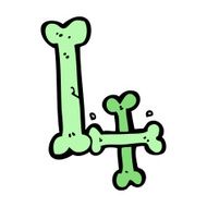 cartoon halloween bone number N103