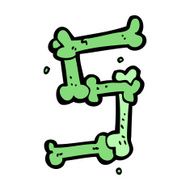 cartoon halloween bone number N105