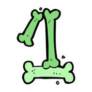 cartoon halloween bone number N106