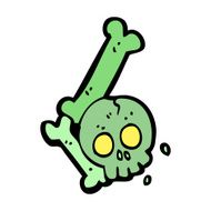 cartoon halloween bone number N108
