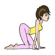 cartoon sexy woman on all fours N10