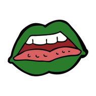 cartoon sexy halloween lips symbol N12