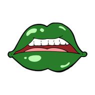 cartoon sexy halloween lips symbol N13