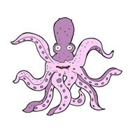 cartoon giant octopus N12