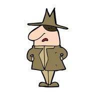 cartoon man in coat and hat N11