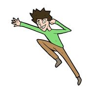 cartoon jumping man N10