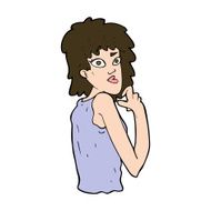 cartoon surprised woman N239