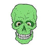 cartoon spooky skull N172