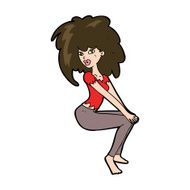 cartoon woman with big hair N11