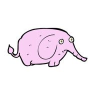 cartoon sad little elephant N10