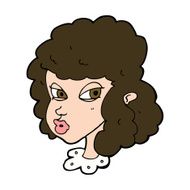 cartoon suspicious woman N20