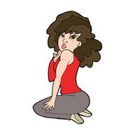 cartoon woman posing N35