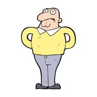 cartoon worried man N107