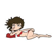 cartoon woman posing in underwear N11