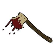 cartoon bloody axe N25