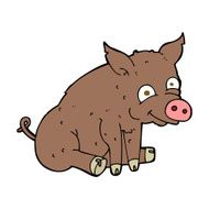 cartoon happy pig N7