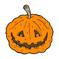 cartoon grinning pumpkin N10
