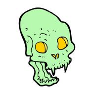 cartoon spooky vampire skull N10