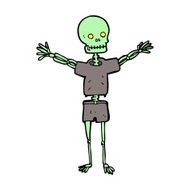 cartoon skeleton in clothes N10