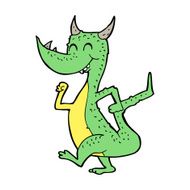cartoon happy dragon N9