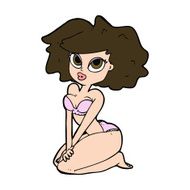 cartoon woman wearing bikini N9