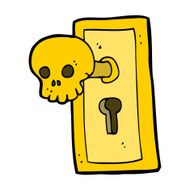 cartoon spooky door knob N10