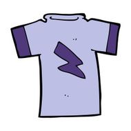 cartoon t shirt with lightning bolt N10
