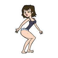 cartoon woman in lingerie N49
